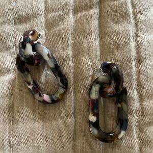 Acrylic Margot statement earrings multi colored